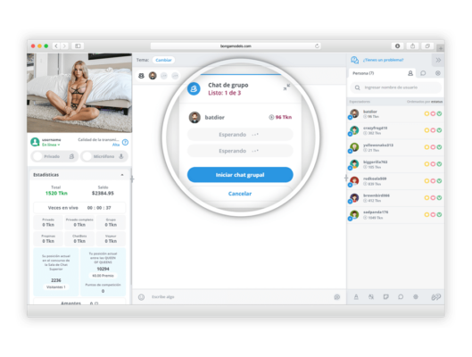 Como Iniciar Un Chat En Grupo En Bongacams