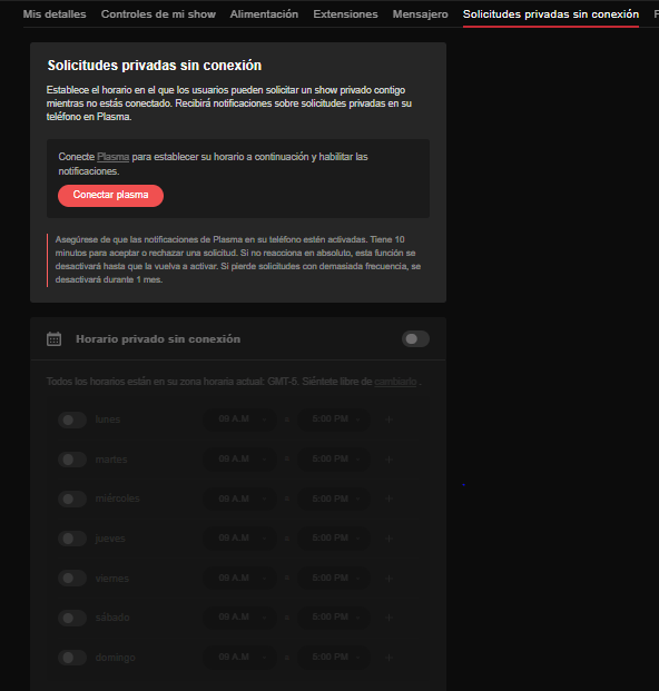 Shows Privados Offline
